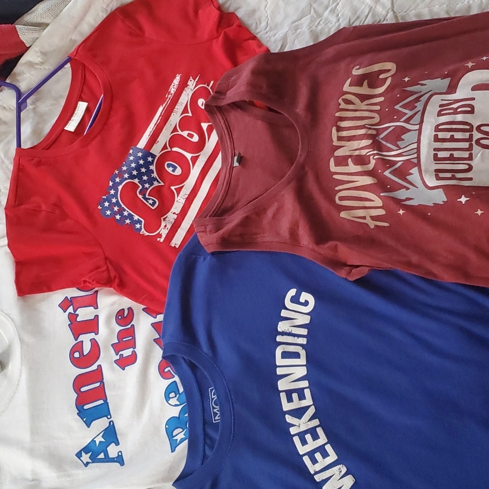 Ladies small short sleeve t shirts set of 4